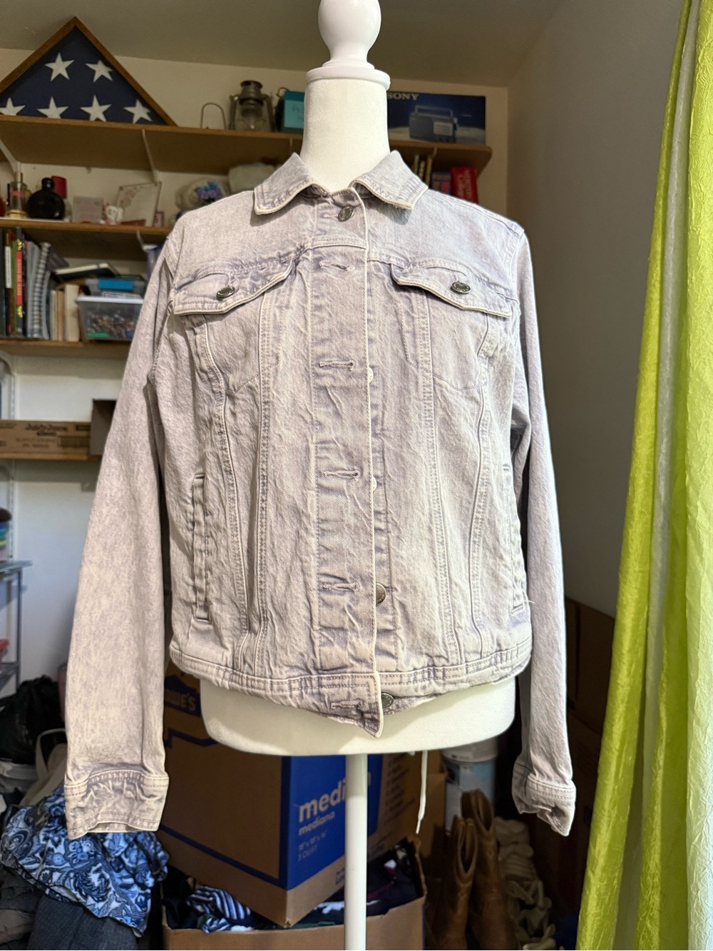 Universal Thread Lavender-Tint Denim Trucker Jacket
